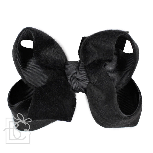Black Cherry Fur Bow