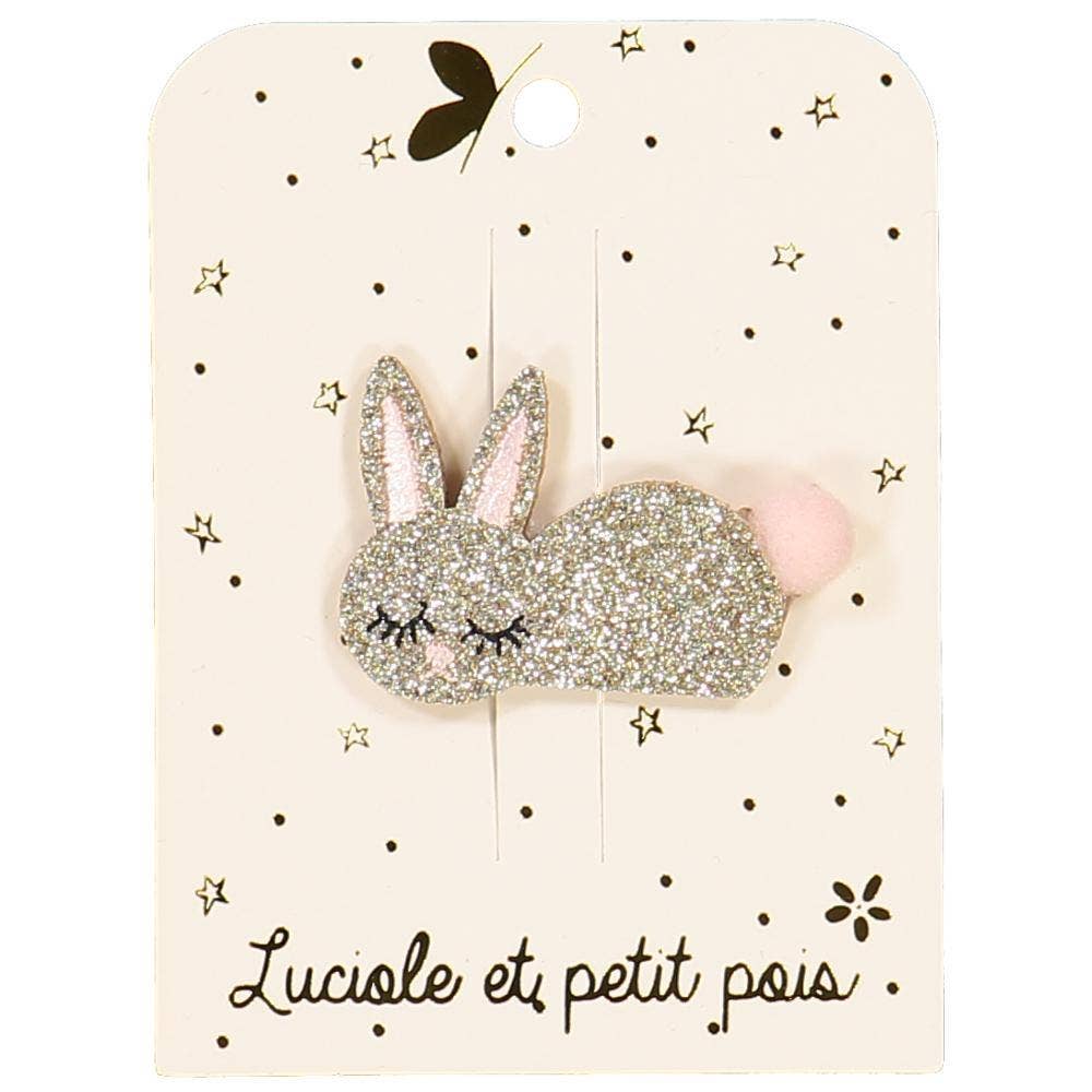 Barrette lapin - Glitter Gold