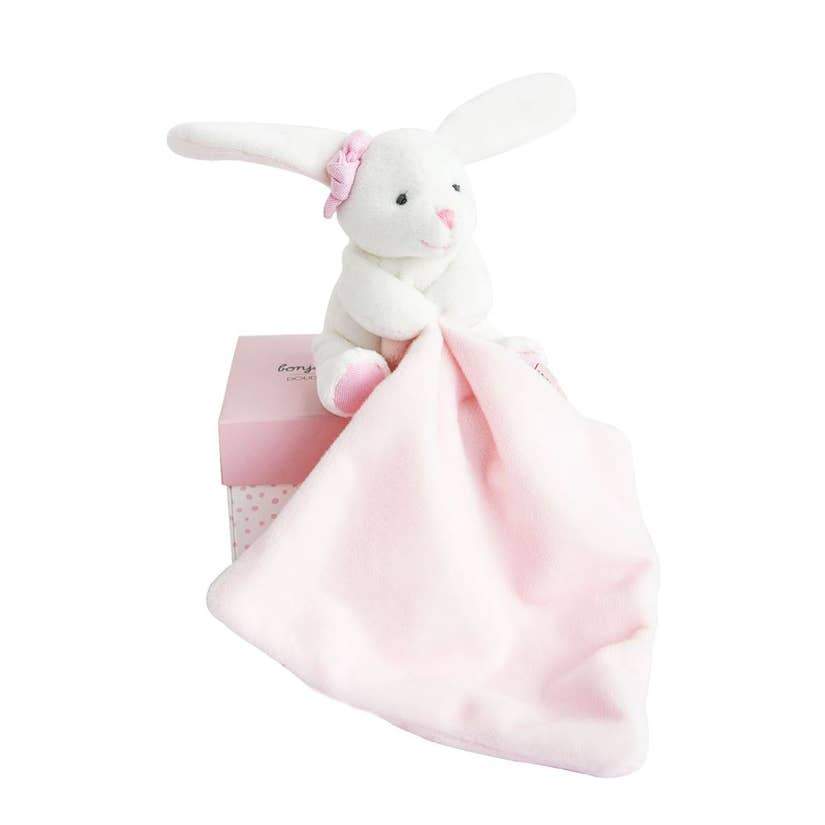 Hello Baby Blanket with Plush Stuffed Animal Bunny - Addison Lane