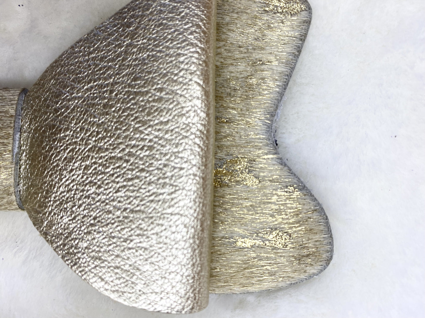 Gold Cow Hide Hair Clip