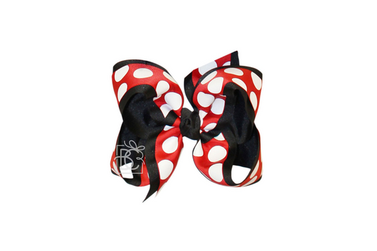 Polka Dotted Double Layered Bow