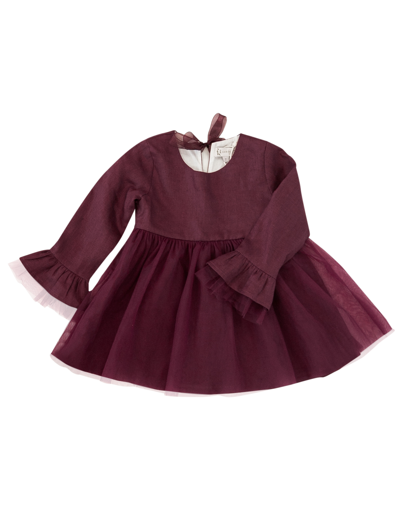 Ever After Linen Tutu Dress - Plum