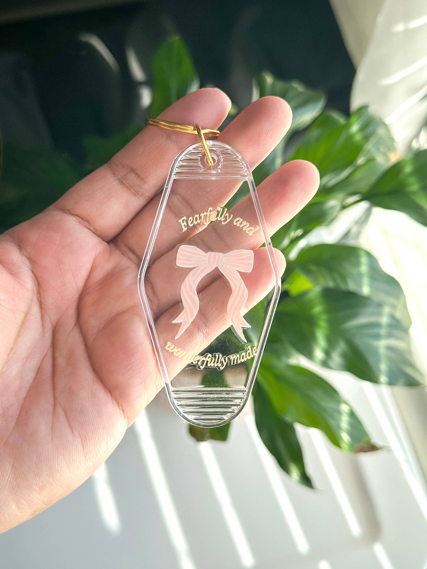 Fearfully & Wonderfully Made keychain: Clear