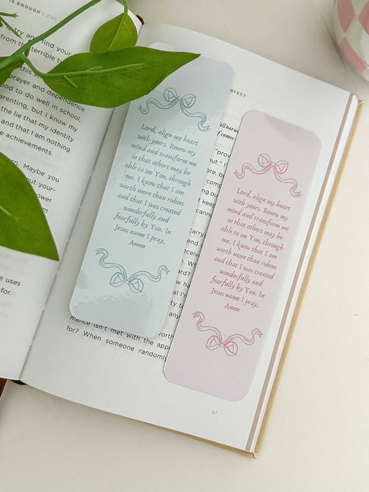 Coquette Prayer Bookmark