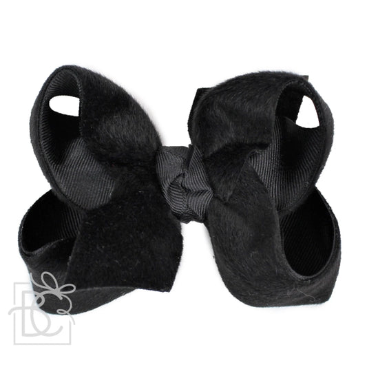 Black Cherry Fur Bow
