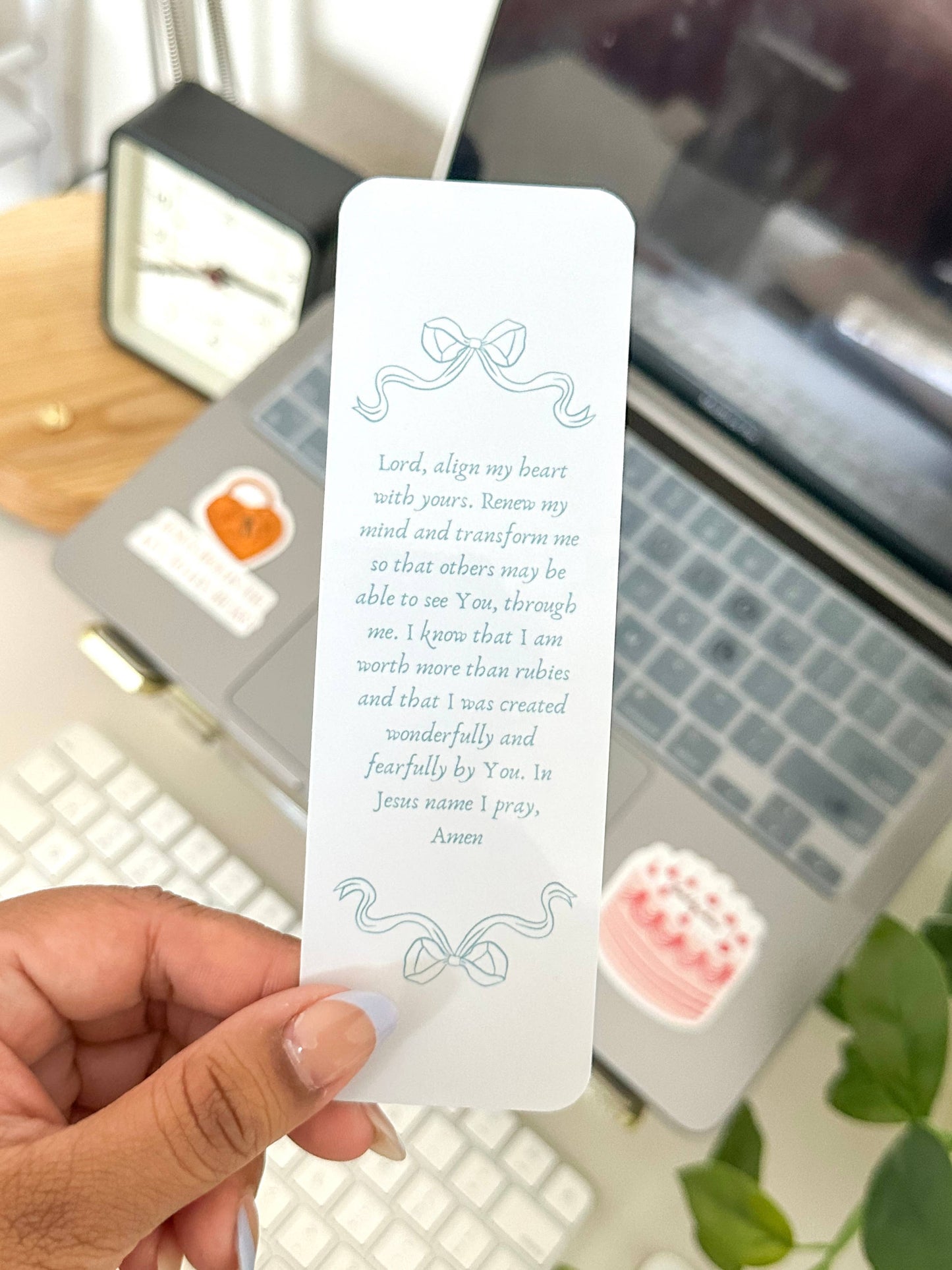 Coquette Prayer Bookmark