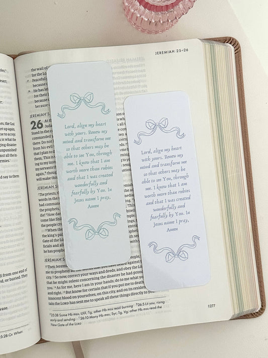 Coquette Prayer Bookmark