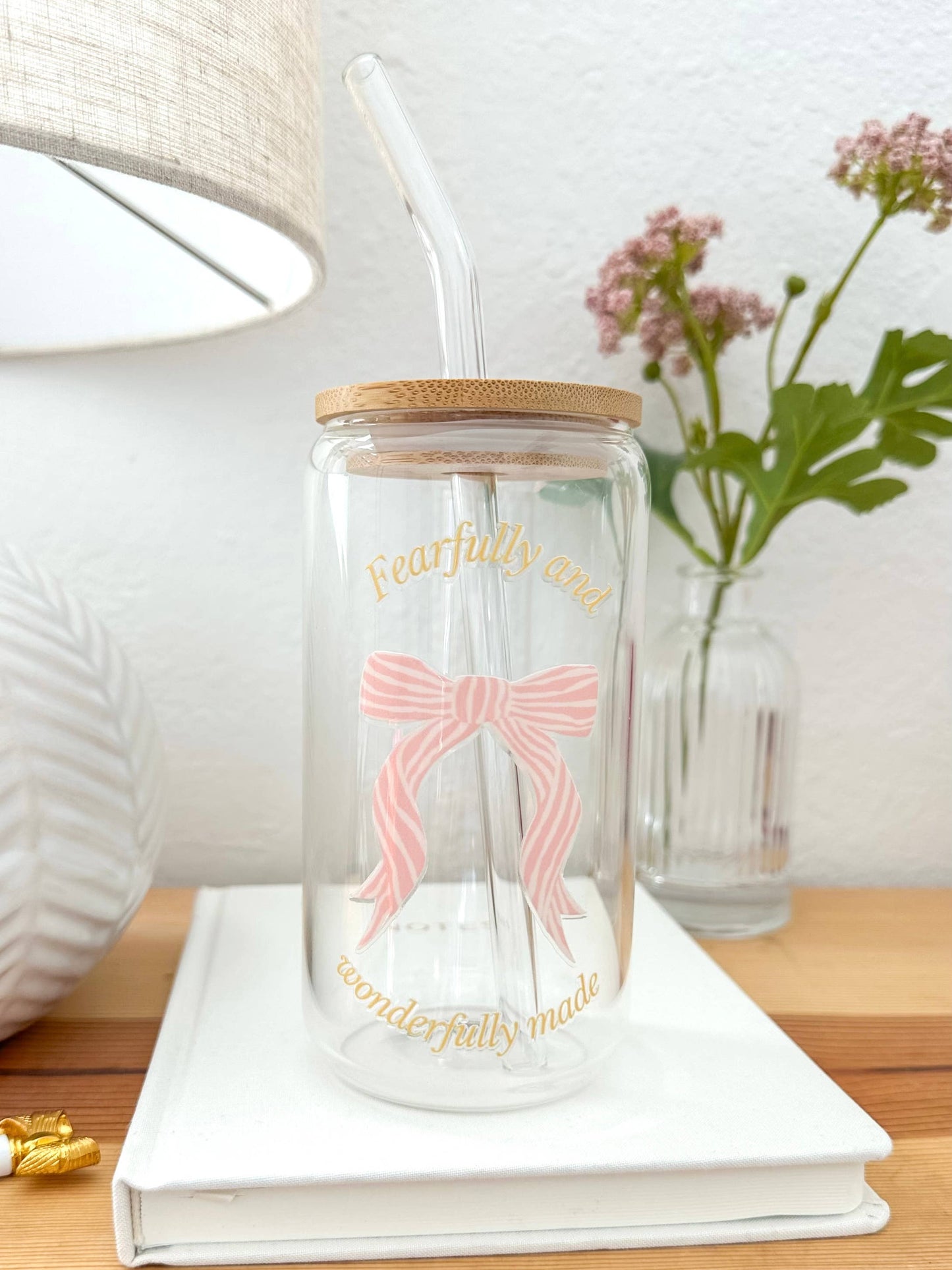 Fearfully & Wonderfully Made Bow Glass Cup