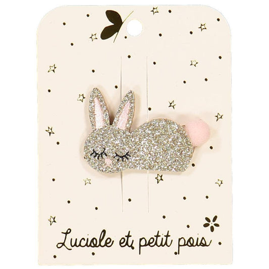Barrette lapin - Glitter Gold