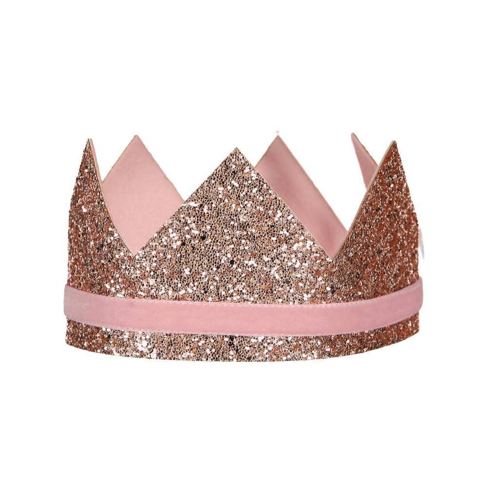Glittered rose gold crown