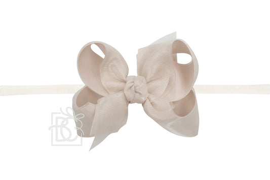 Grosgrain and Organza Headband Bow
