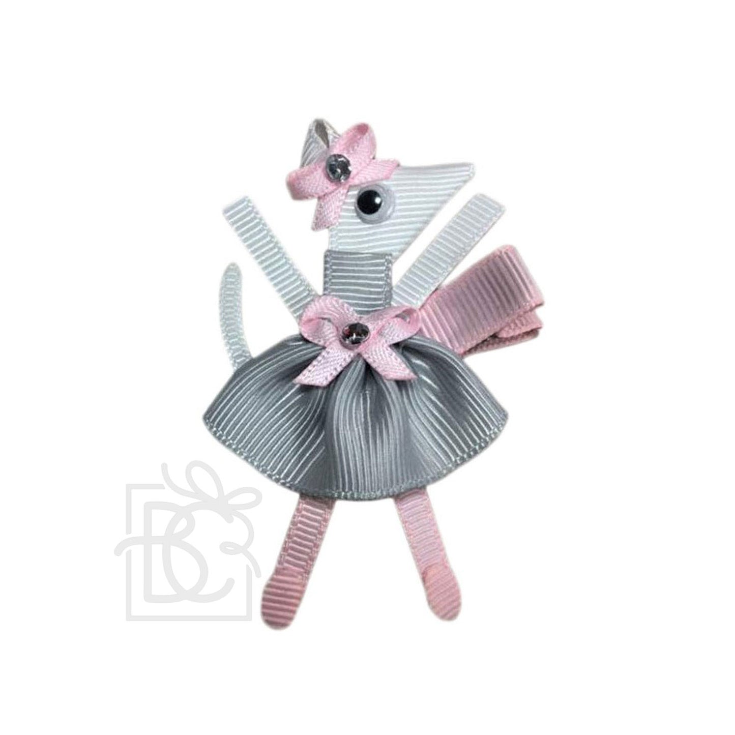 Pink and Gray Ballerina Mouse Clip