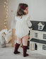 Luxe Knee-High Socks with Satin Bow - Plum