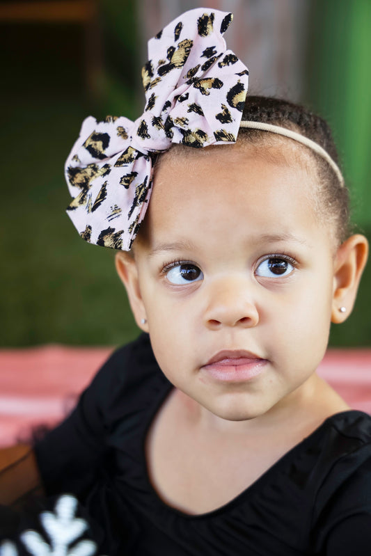 Pink Leopard Headband