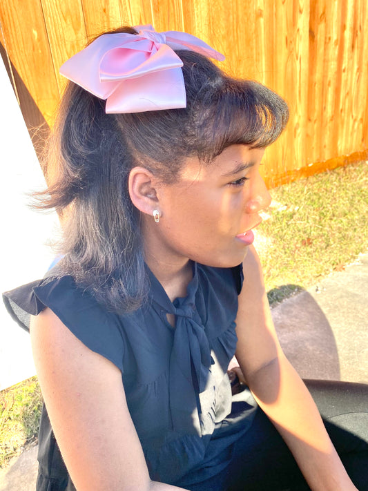 Ballet Pink European Satin Bow