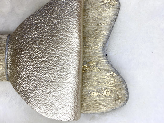 Gold Cow Hide Hair Clip