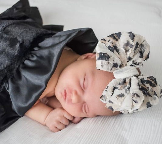 White and Black Leopard Headwrap