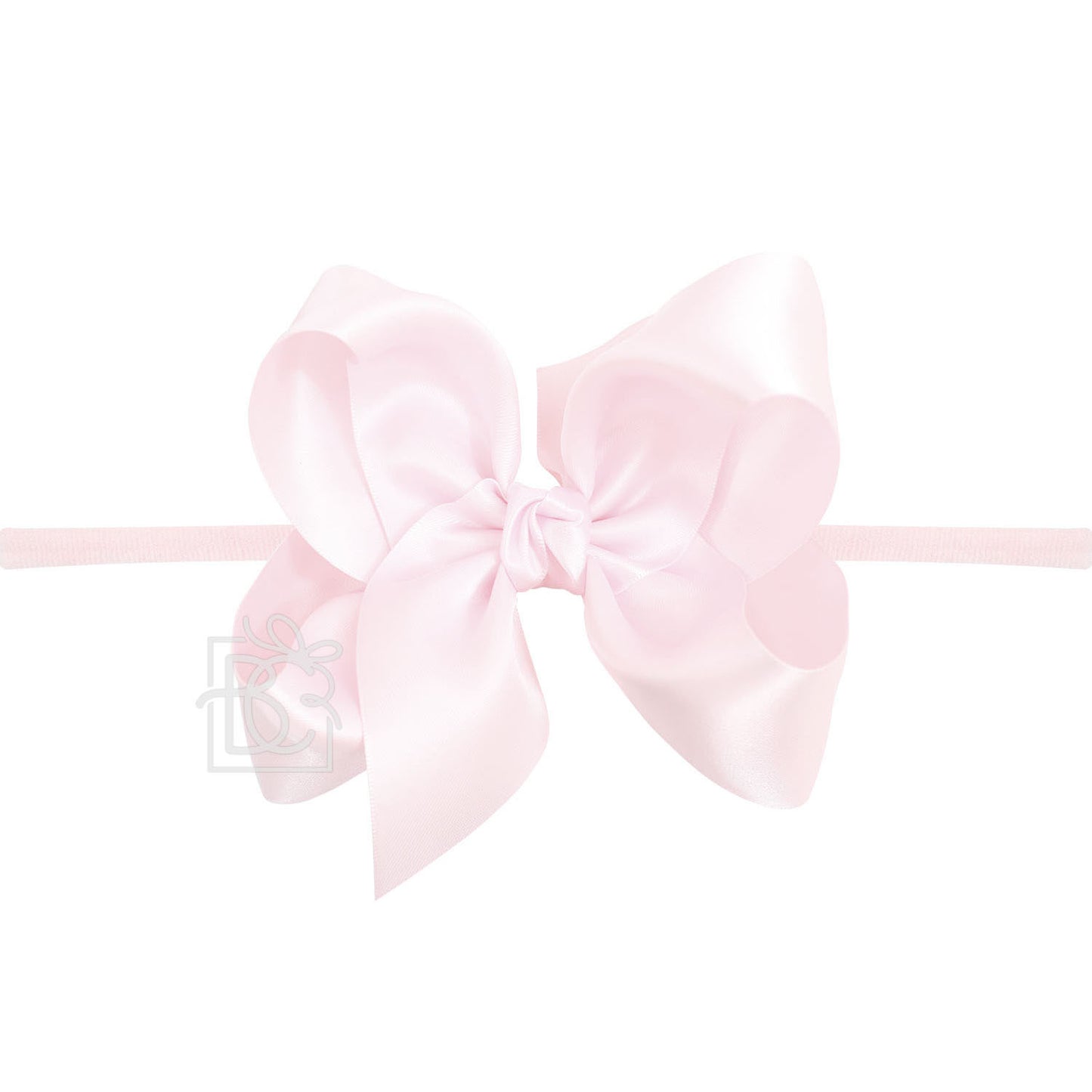 Powder Pink Satin Headband Bow
