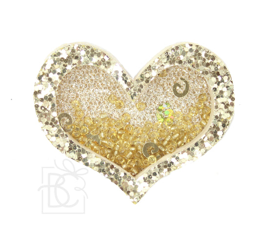 Golden Heart Shaker Clip
