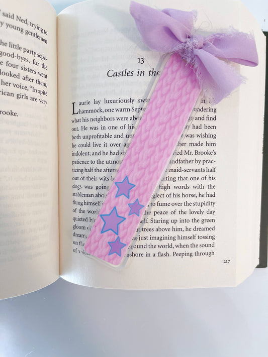 Typo Lettering Co - Cardigan Inspired Acrylic Bookmarks-DISCOUNTED PRICE: Pink/Lover