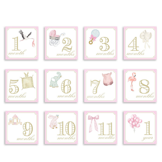 Classic Girl Monthly Milestone Cards