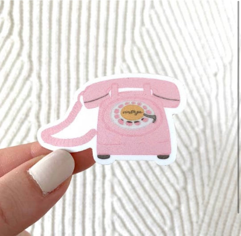 Pink Phone Sticker